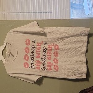 Canvas 'Sometimes a bad b****, sometimes a sad b****. Woman's shirt M